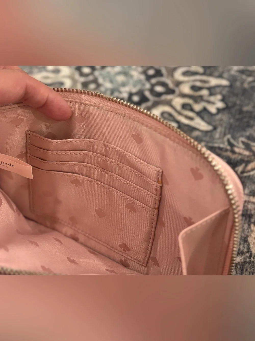 Kate Spade Sienne Light Pink Pebbled Leather Wristlet